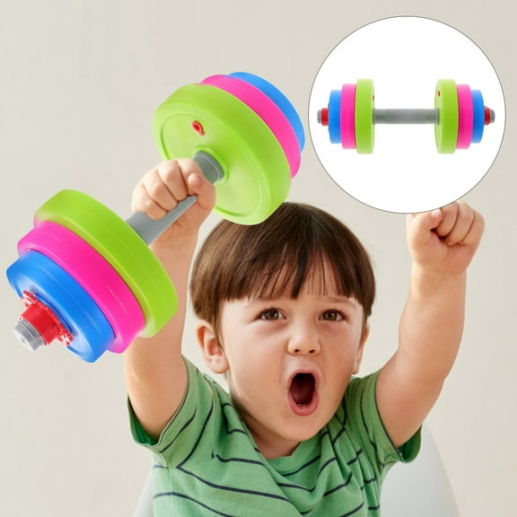 LABELEPH Kids Dumbbell Set for Boys Toddlers Pretend Play Gymnastics Equipment Toy 35x15.5x15 Inches