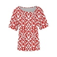 thumbnail image 3 of Usted Es Más Que una Camisa de Puntuación de Prueba, de Moda Casual Impreso Botón de Manga Corta Cuello en V para las Mujeres, 3 of 4