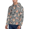 thumbnail image 3 of Fotbe Men's Hoodie with Bulldog Pattern - Kangaroo Pocket Pullover Hooded Sweatshirt, Perfect for Daily Wear, Travel, and Home-Large, 3 of 7