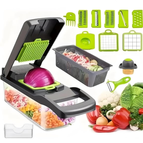 iHobby RC Vegetable Chopper, Onion Chopper, Food Dicer , Mandoline Slicer Kitchen Gadgets for Salad, Meal Prep & Potato