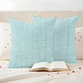 thumbnail image 3 of Teal Rustic Outdoor Waterproof Pillow Covers, Vintage Farmhouse Aqua Solid Color Decorative Square Throw Pillowcase Sofa Cushion Sham for Patio/Couch/Chair, 26"x26" 2 Pack, 3 of 8