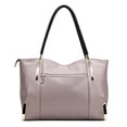 thumbnail image 4 of Bolso de mano elegante de piel de vaca de la marca FOXER para mujer, bolso de hombro para mujer, bolsos de mano de lujo de gran capacidad con cremallera y asa superior, 4 of 5