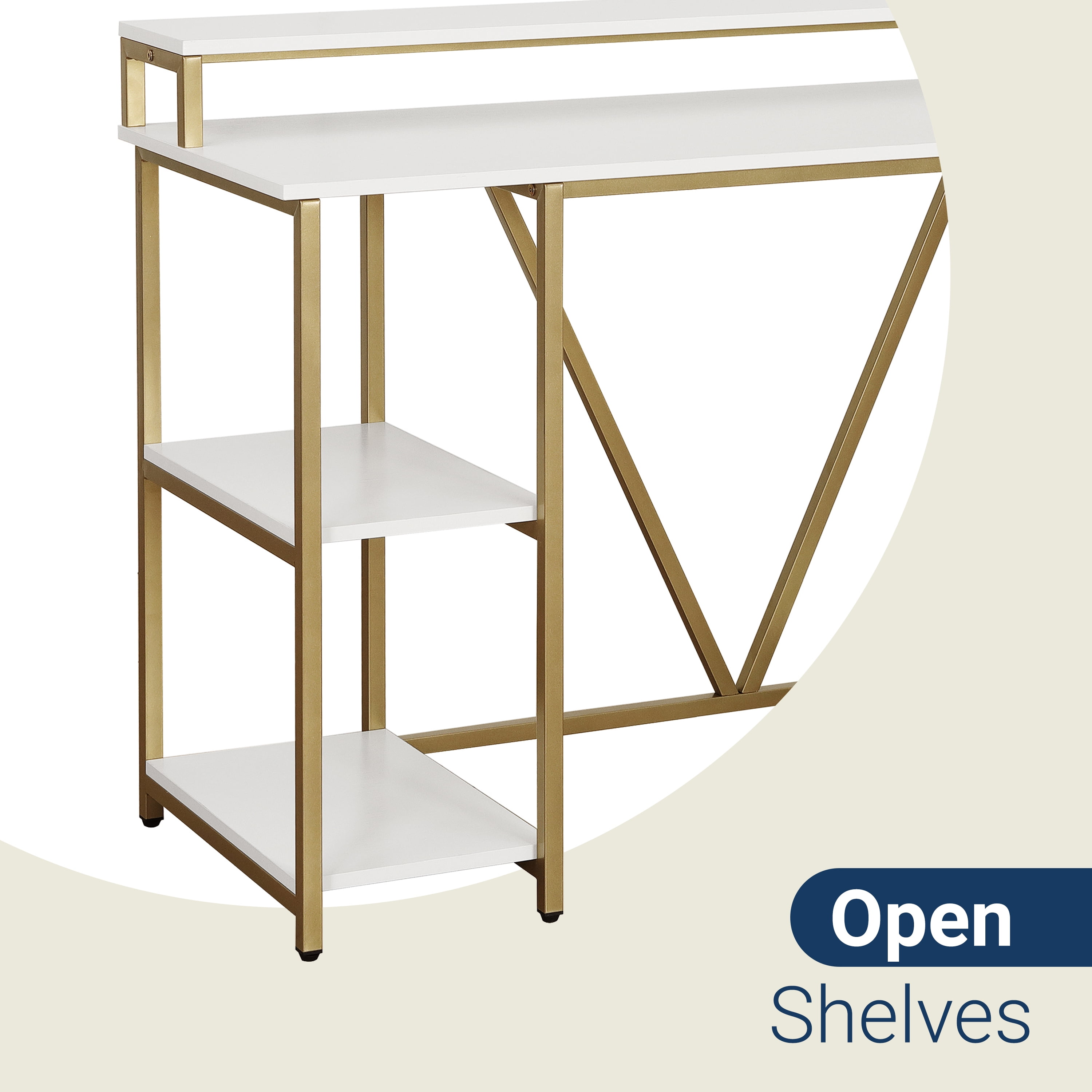 Industrial Writing Desk, Gold