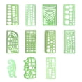 thumbnail image 2 of Linyer 1 Set Circle Stencil Plastic High-quality Convenient Use Eye-catching Templates for Drafting Exquisite Appearance Long Lifespan Type 8, 2 of 5