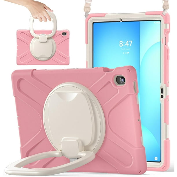 Funda para Samsung Galaxy Tab S10 FE+ Plus de 13,1 pulgadas, modelo 2025 (X620/X626B), funda de silicona resistente con asa, soporte de 360 grados, correa y soporte para S Pen.