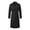 Black, variant on Mens Trench Coat Solid Color Notch Lapel Long Sleeve Shoulder Epaulets Windproof Casual Long Double Breasted Coat with Pockets