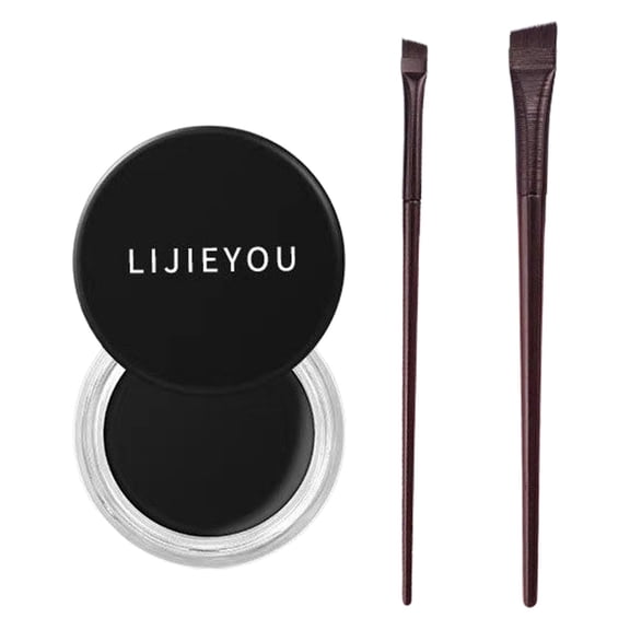 Eyeliner Eyeliner Paste Makeup Kit Includes 1 Eyebrow Brush And 1 Eyeliner Brush For Long Lasting Makeup Makeup Beauty Tools Clearance