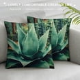thumbnail image 3 of Chilfamy Detailed Painting Green Leaves Pillow Covers for Couch Sofa Indoor Outdoor Pillow Case 1PC 12x12in, 3 of 5