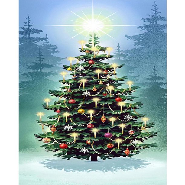 Kit de costura de punto de cruz 11CT árbol de Navidad FLhrweasw Nuevo