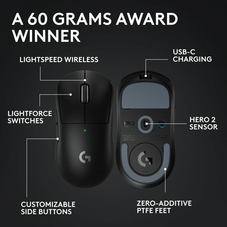 Logitech G Pro X Superlight HERO 2 Lightspeed Wireless