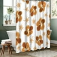 thumbnail image 3 of LALILO Hibiscus Beige Shower Curtain, Flowers, 72x72 Inch, 12 Hooks, 3 of 6