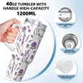 thumbnail image 3 of Pofeuu Lavender Flowers Print 40oz Ice Bully With Handle And Straw Stainless Steel Vacuum Insulated Cup And 2 In 1 Straw Lid, 3 of 8