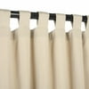 Sunbrella Canvas Antique Beige Outdoor Curtain with Tabs 50 in. x 108 in.