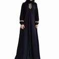 thumbnail image 2 of Lefu Robes Musulmanes Unies pour Femmes Abaya Prière Robe Maxi Kaftan Dames Robe Arabe, 2 of 9