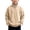 B-Beige, variant on HomeDM Quarter Zip Sweatshirt for Boys Waffle Knit Pullover Hooded Casual Long Sleeve with Pocket