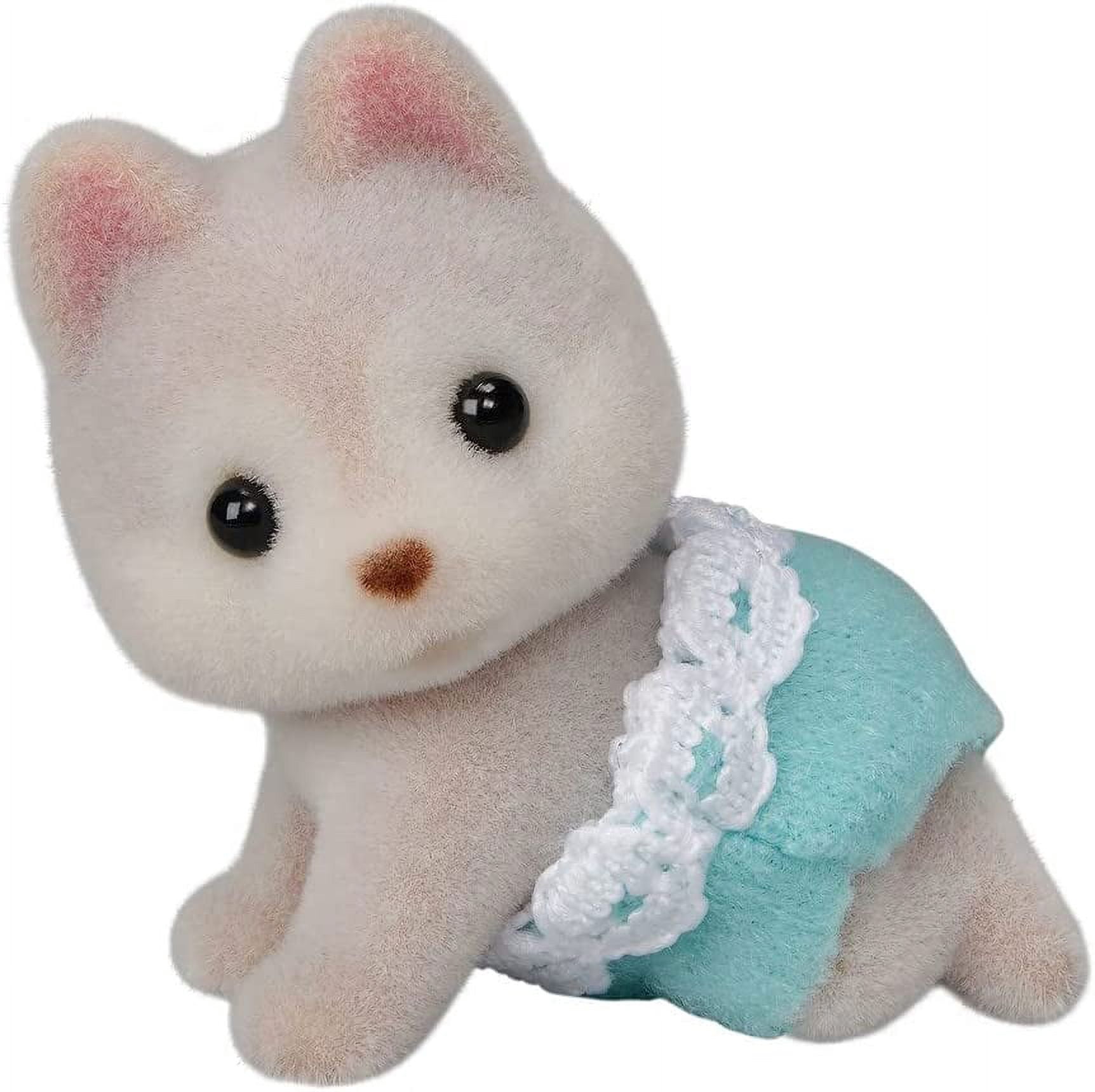 Calico Critters Husky Twins, Set of 2 Collectible Doll Figures with Vehicle Accessory