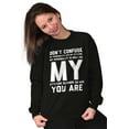 thumbnail image 4 of Personality and Attitude Funny Quote Unisex Plus Fleece Graphic Sweatshirt Brisco Brands 4X, 4 of 5