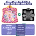 thumbnail image 5 of JoyStone Dance Mat for Kids, Rhythm Step Play Mat with LED Lights, Built-in Music, 8 Challenge Levels, Musical Dance Game Toy Gift for Girls Boys, Pink, 5 of 6