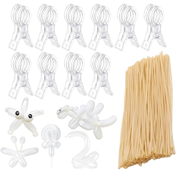 Balloon Arch Clips,3.54 X 1in Transparent Banner Ties ABS+latex Heavy-duty Spring Balloon Arch Clamps,for Outdoor Party Birthday Graduation Photo Pool Furniture Craft Tarp Banner