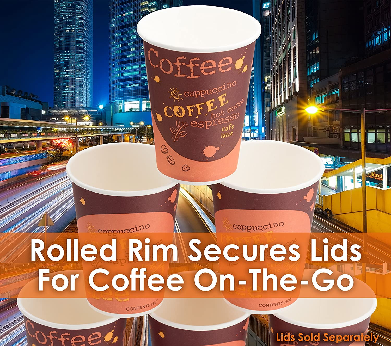 Disposable 12 Oz Paper Coffee Cups with Lids, Stirrers & Sleeves by Avant  Grub