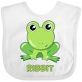 thumbnail image 3 of Inktastic Ribbit Cute Green Frog Boys or Girls Baby Bib, 3 of 4
