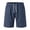 Blue, variant on Hogleaql Mens Cotton Linen Shorts Elastic Waist Drawstring Casual Summer Beach Lounge Shorts Khaki S