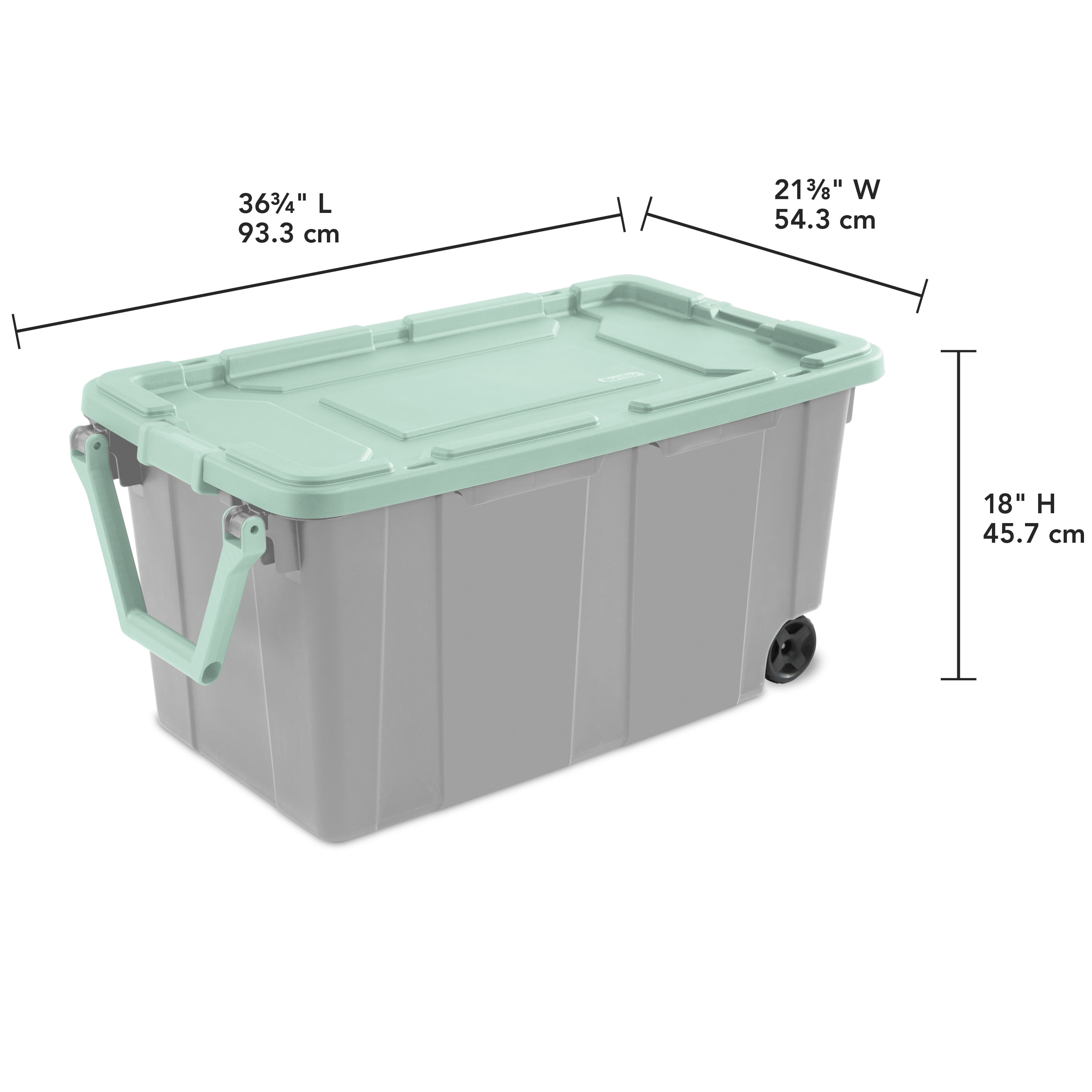 40 Gallon Rolling Plastic Storage Boxes Bins Totes Large
