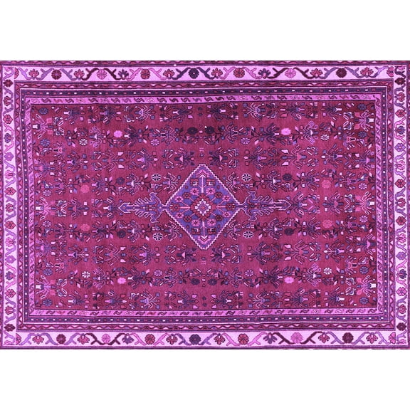 Ahgly Company Indoor Rectangle Persian Purple Traditional Area Rugs, 5' x 7'