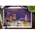 thumbnail image 3 of Boston Massachusetts Skyline and Boston Harbor at Night Photography A-91043 (9x12 Wall Art Print, Home Decor), 3 of 3
