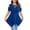 Blue, variant on Women's Plus Size Tops Cold Shoulder Short Sleeve Tunics Asymmetrical Hem Casual Summer Going out Shirts