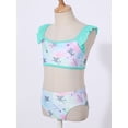 thumbnail image 4 of MSemis Kids Girls Mermaid Bathing Suit Two Pieces Tankini Set,Size 2T-16 Pegasus Silver 8, 4 of 6