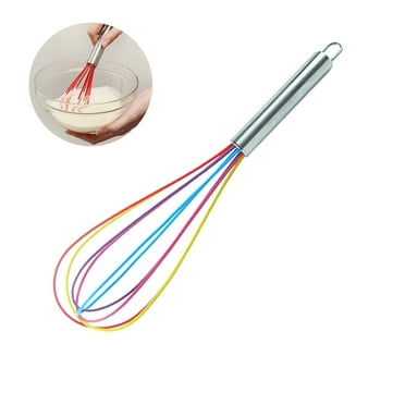 Meidiya Stainless Steel Whisks 8/10/12 Inch Colorful Wire Whisk Balloon Whisk Egg Beater Kitchen Utensils for Stirring,Beating,Blending