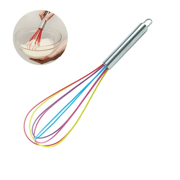 Meidiya Stainless Steel Whisks 8/10/12 Inch Colorful Wire Whisk Balloon Whisk Egg Beater Kitchen Utensils for Stirring,Beating,Blending