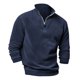 thumbnail image 3 of Men's Fashion Top Casual Slim Fit Pullover Long Sleeve Zipper Small High Collar S, 3 of 3