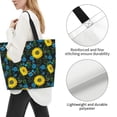 thumbnail image 3 of Balery Sunflowers And Blue Flower Bolsa Tote Estilo Estético con Cremalleras, Bolsa de Hombro, Bolsa de Compras Grande y Plegable, 3 of 8