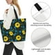 thumbnail image 3 of Disketp Sunflowers And Blue Flower Bolsa Tote Estampada para Mujer, Bolso de Hombro y de Mano para Compras y Viajes, 3 of 8