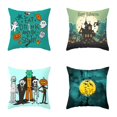thumbnail image 1 of Halloween Decorative Pumpkin Pillow Covers Cotton Linen Wearing Witch Hat, 1 of 7