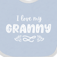 thumbnail image 4 of Inktastic I Love My Granny with Hearts Boys or Girls Baby Bib, 4 of 4