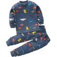 thumbnail image 3 of Ropa para niños Trajes de manga larga con estampado de dinosaurios Tops y pantalones Conjunto de pantalones de otoño e invierno Ropa para niños pequeños, 3 of 5