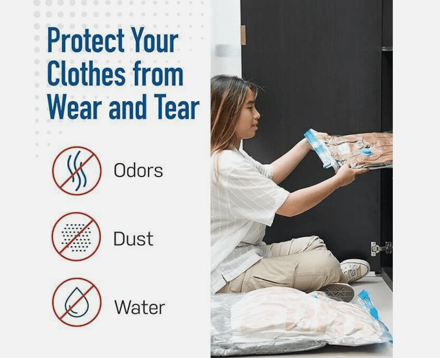 Spacesaver Vacuum Storage Bags for Clothes Storage, 10 Pack x 2 - Medium