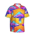 thumbnail image 2 of Bixox Men's Hawaiian Shirts Men's Magic Mushrooms Print Short-Sleeve Shirt-Medium, 2 of 8