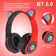 thumbnail image 5 of Bearachild Auriculares con orejas de gato Auriculares inalámbricos Música Estéreo Auriculares con azules con micrófono Niños Hija Cables de audio/vídeo Rojo, 5 of 6