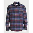 thumbnail image 6 of Free Assembly Men's Stretch Oxford Tartan Shirt with Long Sleeves, Sizes XS-3XL, 6 of 7