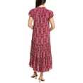 thumbnail image 2 of Sail to Sable womens  Ruffle Neck Midi Dress, s, Red, 2 of 3