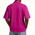 thumbnail image 4 of Mens Moisture Wicking Polo Shirt Short Sleeve Golf Tennis Athletic Collared Performance Top Purple M, 4 of 9