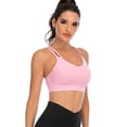 thumbnail image 3 of RUNNING GIRL Women’s Strappy Sports Bra Medium Support – Criss Cross Back Yoga Bra with Removable Pads, 3 of 4