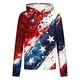 thumbnail image 2 of Ceisia Diagonal Splatter Flag Print Hooded Top Men's Slim Fit Long Sleeve UV Protective Face Mask Shirt Multicolor S Gifts, 2 of 5