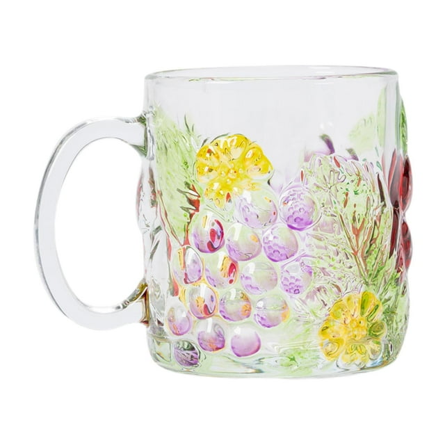 Taza de cristal para beber, taza para el hogar y la Oficina, resistente al calor, regalo de cumpleaños, bonita con asa, jarra de leche de 500ml para