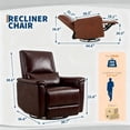thumbnail image 2 of Swivel Rocking Recliner Chair, Manual Recliner with Lumbar Support & Padded Armrest, Comfortable Nursery Rocking Chair and Glider for Living Room, Bedroom, 2 of 8