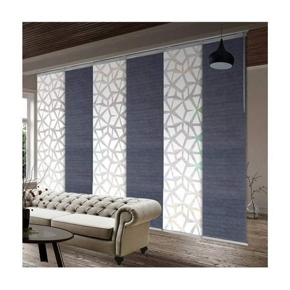 Hollywood Regency Panel Track System - Adjustable Steel Room Divider70-130" Wide